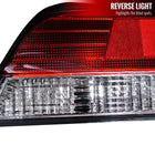 1997-2001 Honda Prelude Factory Style Tail Lights (Chrome Housing/Red Clear Lens)