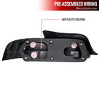 1997-2001 Honda Prelude Factory Style Tail Lights (Chrome Housing/Red Clear Lens)