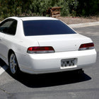 1997-2001 Honda Prelude Factory Style Tail Lights (Chrome Housing/Red Clear Lens)