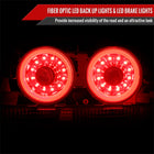 1995-1998 Nissan Skyline GT R33 JDM Red LED Tail Lights (Chrome Housing/Red Lens)