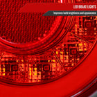 1995-1998 Nissan Skyline GT R33 JDM Red LED Tail Lights (Chrome Housing/Red Lens)