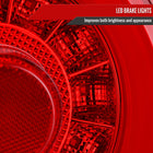 1999-2002 Nissan Skyline GT R34 JDM Red LED Tail Lights (Chrome Housing/Red Lens)