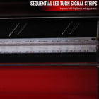 2019-2024 Toyota RAV4 Red LED Bar Sequential Signal Tail Lights (Jet Black Housing/Clear Lens)