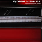 2019-2024 Toyota RAV4 Red LED Bar Sequential Signal Tail Lights (Jet Black Housing/Clear Lens)