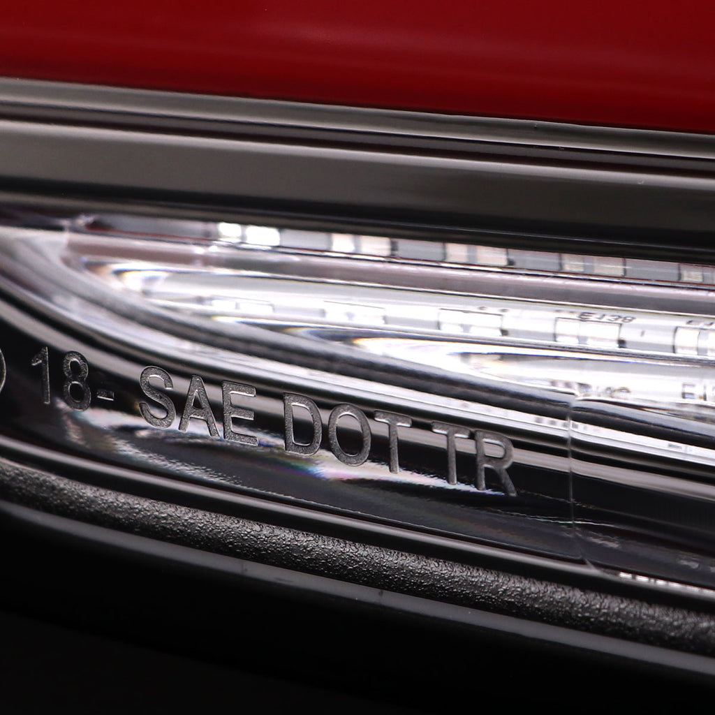 2019-2024 Toyota RAV4 Red LED Bar Sequential Signal Tail Lights (Jet Black Housing/Clear Lens)