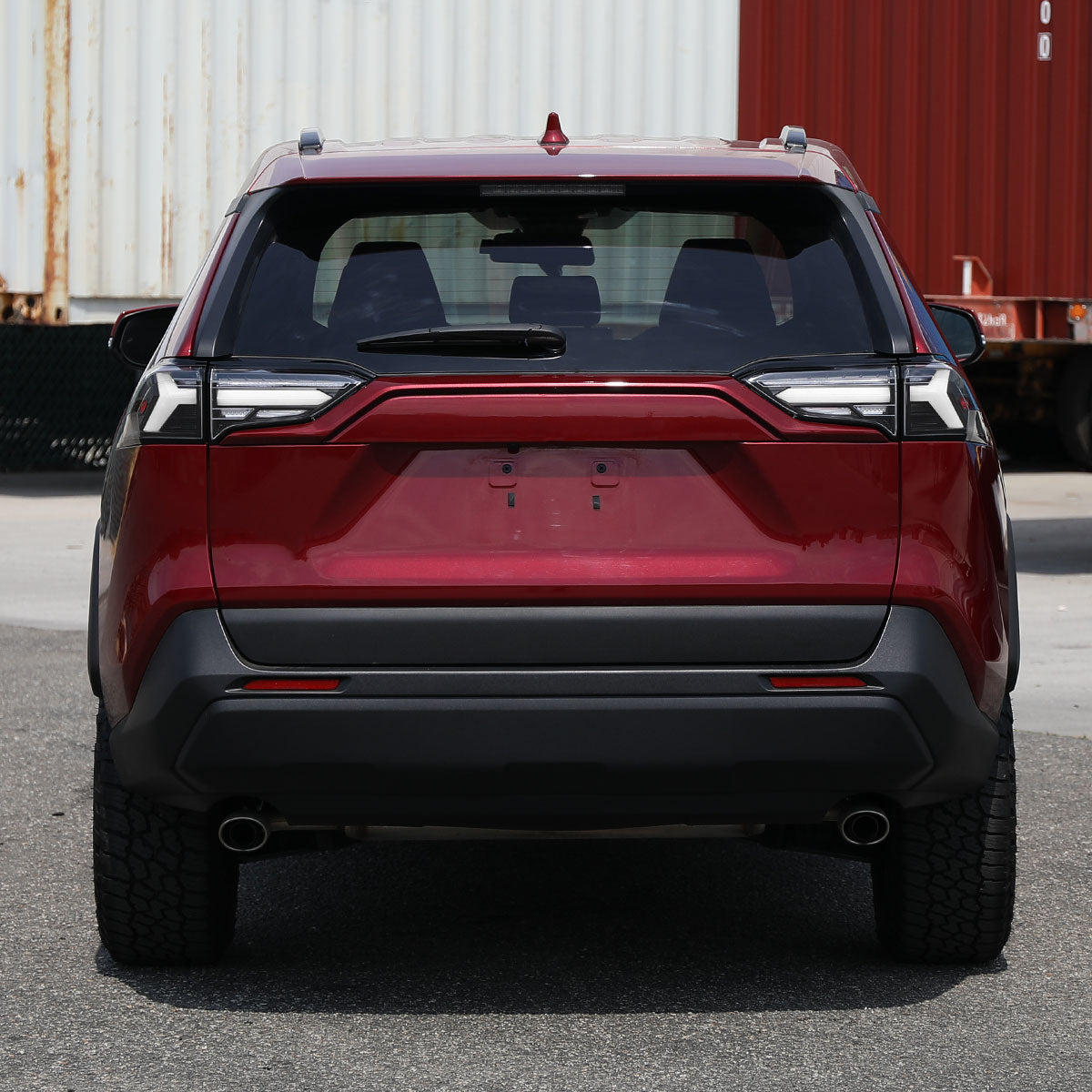 2019-2024 Toyota RAV4 White LED Bar Sequential Signal Tail Lights (Matte Black Housing/Clear Lens)
