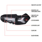2019-2024 Toyota RAV4 White LED Bar Sequential Signal Tail Lights (Matte Black Housing/Clear Lens)