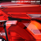2019-2024 Toyota RAV4 Red LED Bar Sequential Signal Tail Lights (Chrome Housing/Red Lens)