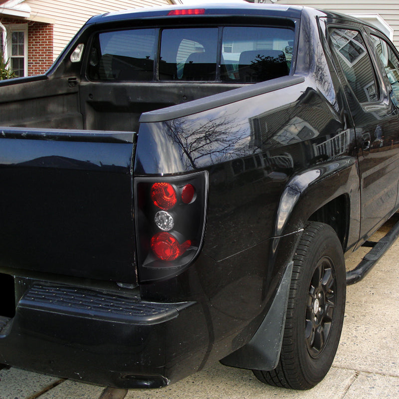 2005-2010 Honda Ridgeline Factory Style Tail Lights (Matte Black Housing/Clear Lens)