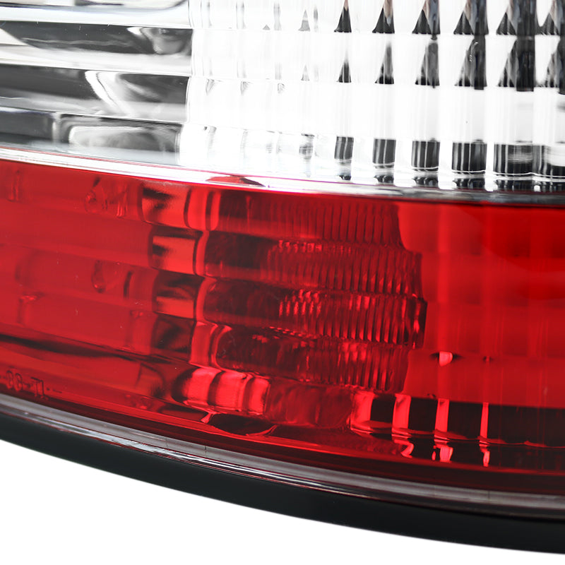 1989-1994 Nissan 240SX S13 Coupe LED Tail Lights (Chrome Housing/Clear Lens)