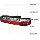1989-1994 Nissan 240SX S13 Coupe LED Tail Lights (Chrome Housing/Clear Lens)