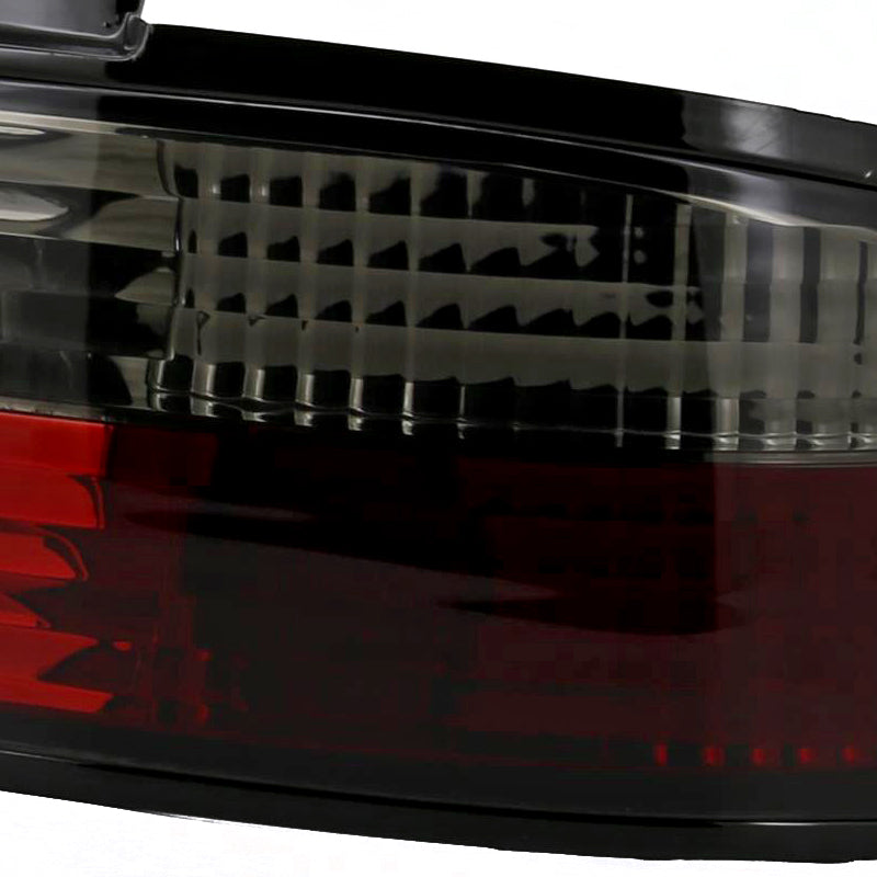 1989-1994 Nissan 240SX S13 Coupe Tail Lights (Chrome Housing/Red Smoke Lens)