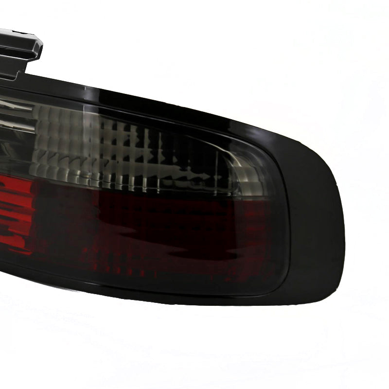 1989-1994 Nissan 240SX S13 Coupe Tail Lights (Chrome Housing/Red Smoke Lens)