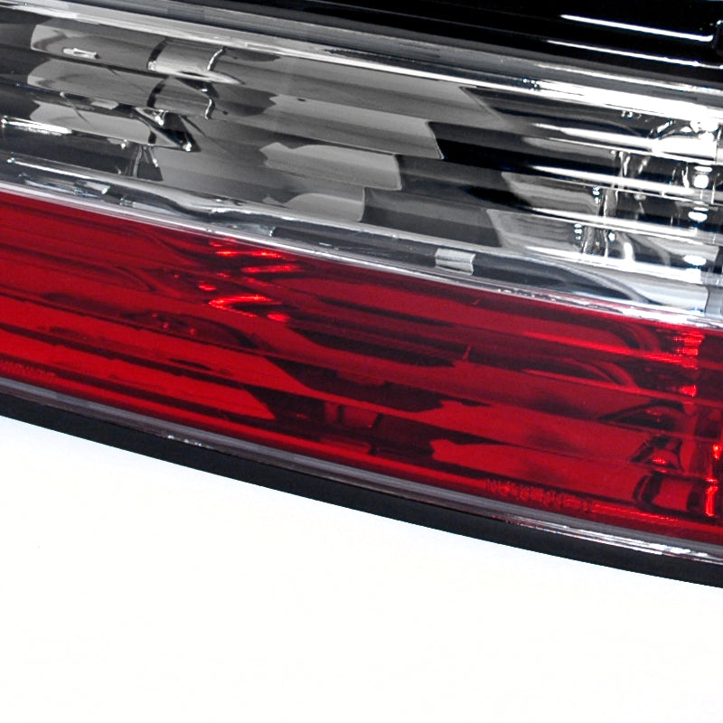 1989-1994 Nissan 240SX S13 Coupe Tail Lights (Chrome Housing/Red Clear Lens)