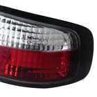 1989-1994 Nissan 240SX S13 Coupe Tail Lights (Chrome Housing/Red Clear Lens)