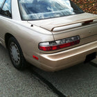 1989-1994 Nissan 240SX S13 Coupe Tail Lights (Chrome Housing/Red Clear Lens)