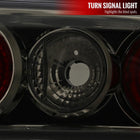 1989-1994 Nissan 240SX S13 Hatchback Tail Lights (Chrome Housing/Smoke Lens)