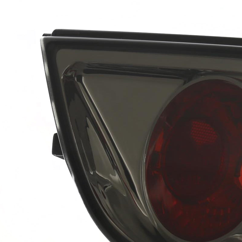 1989-1994 Nissan 240SX S13 Hatchback Tail Lights (Chrome Housing/Smoke Lens)
