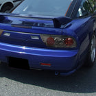 1989-1994 Nissan 240SX S13 Hatchback Tail Lights (Chrome Housing/Smoke Lens)