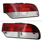 1989-1994 Nissan 240SX S13 Hatchback Tail Lights (Chrome Housing/Red Clear Lens)