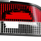 1989-1994 Nissan 240SX S13 Hatchback Tail Lights (Chrome Housing/Red Clear Lens)