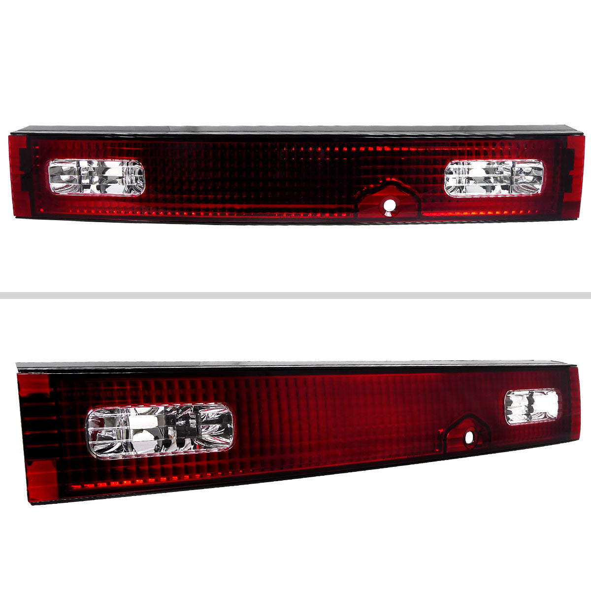 1989-1994 Nissan 240SX S13 Hatchback Center Trunk Light (Chrome Housing/Red Clear Lens)