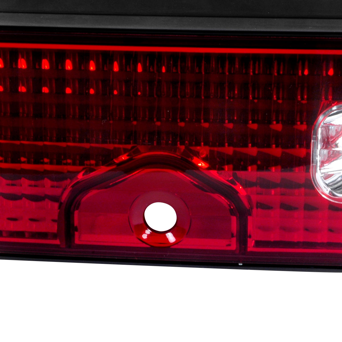 1989-1994 Nissan 240SX S13 Hatchback Center Trunk Light (Chrome Housing/Red Clear Lens)