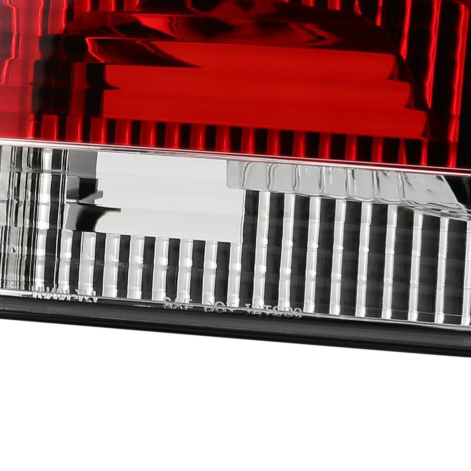 1989-1994 Nissan 240SX S13 Hatchback Tail Lights & Center Trunk Light (Chrome Housing/Red Clear Lens)