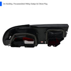 1989-1994 Nissan 240SX S13 Hatchback Tail Lights & Center Trunk Light (Chrome Housing/Red Clear Lens)