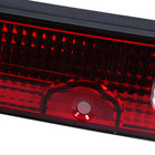 1989-1994 Nissan 240SX S13 Hatchback Tail Lights & Center Trunk Light (Chrome Housing/Red Clear Lens)