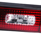 1989-1994 Nissan 240SX S13 Hatchback Tail Lights & Center Trunk Light (Chrome Housing/Red Clear Lens)