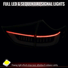 2011-2014 Toyota Sienna Full LED Tail Lights w/ Sequential Turn Signal and Startup Animation (Black Housing / Smoked Lens)