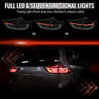 2011-2014 Toyota Sienna Full LED Tail Lights w/ Sequential Turn Signal and Startup Animation (Black Housing / Smoked Lens)