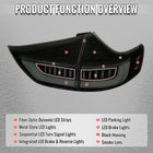 2011-2014 Toyota Sienna Full LED Tail Lights w/ Sequential Turn Signal and Startup Animation (Black Housing / Smoked Lens)