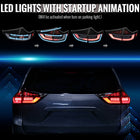 2011-2014 Toyota Sienna Full LED Tail Lights w/ Sequential Turn Signal and Startup Animation (Black Housing / Clear Lens)