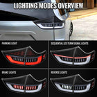 2011-2014 Toyota Sienna Full LED Tail Lights w/ Sequential Turn Signal and Startup Animation (Black Housing / Clear Lens)