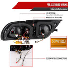 1991-1998 Nissan 180SX RPS13 / 240SX S13 S14 JDM Red LED Tail Ligths (Chrome Housing/Red Lens)