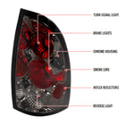 2005-2008 Toyota Tacoma Tail Lights (Chrome Housing/Smoke Lens)