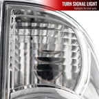 2005-2015 Toyota Tacoma LED Tail Lights (Chrome Housing/Clear Lens)