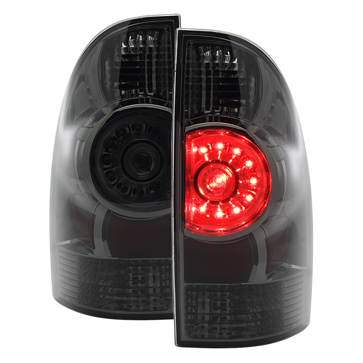 2005-2015 Toyota Tacoma LED Tail Lights (Chrome Housing/Smoke Lens)