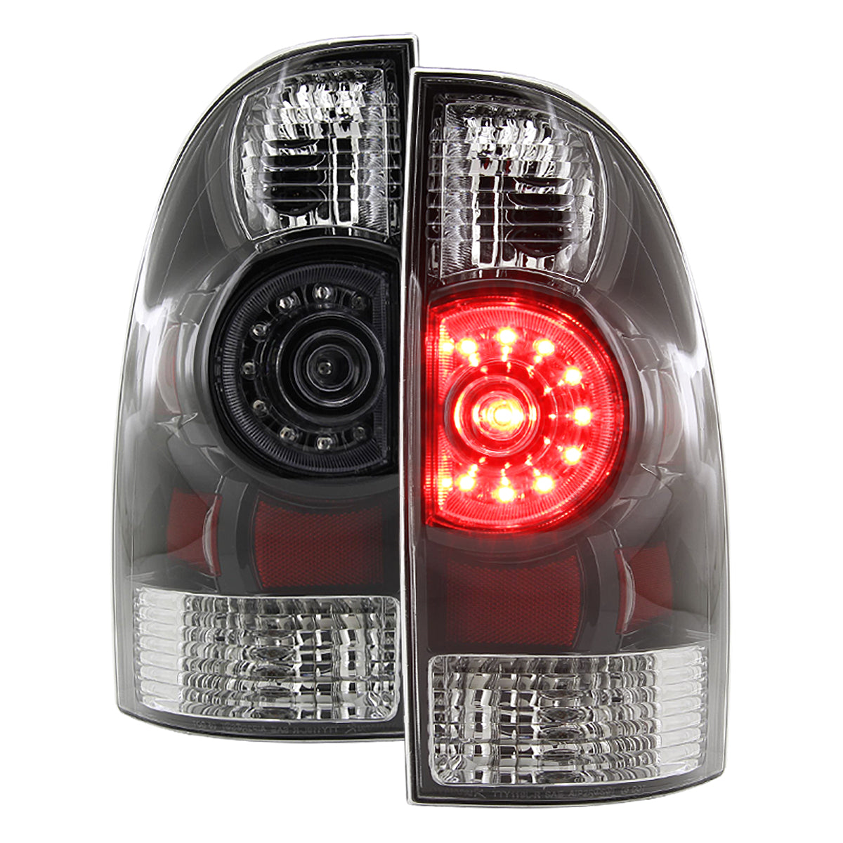 2005-2015 Toyota Tacoma LED Tail Lights (Matte Black Housing/Clear Lens)