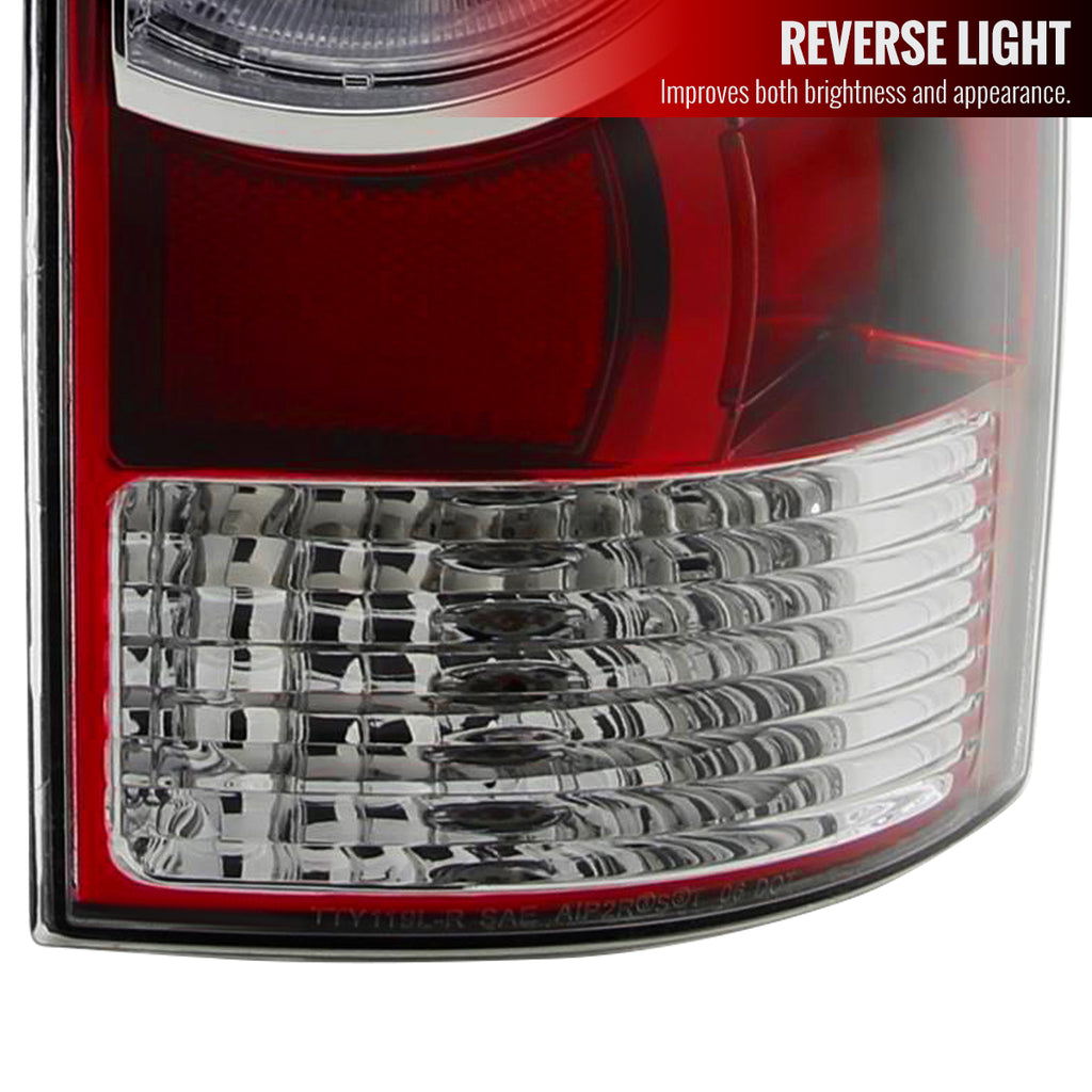 2005-2015 Toyota Tacoma LED Tail Lights (Chrome/Red Housing/Clear Lens)