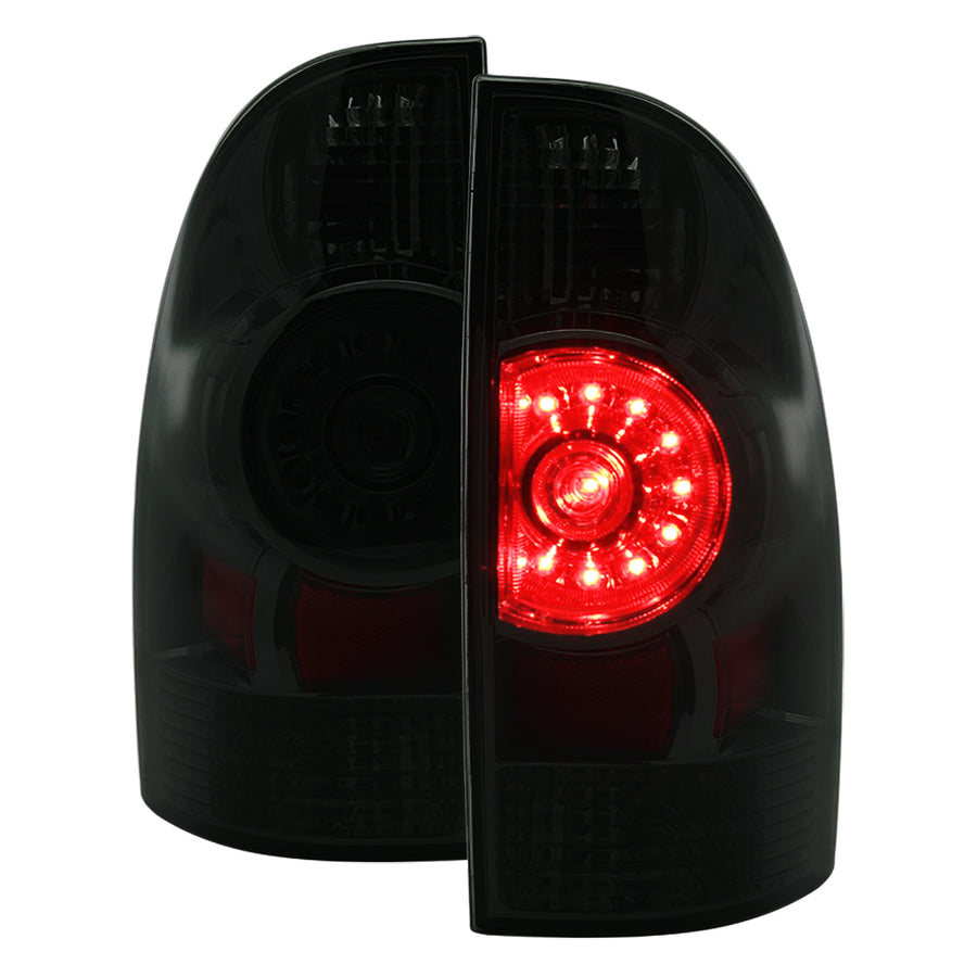 2005-2015 Toyota Tacoma LED Tail Lights (Chrome Housing/Dark Smoke Lens)