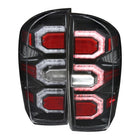 2016-2022 Toyota Tacoma Sequential Signal LED Tail Lights (Jet Black Housing/Clear Lens)