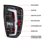 2016-2022 Toyota Tacoma LED Bar Tail Lights (Matte Black Housing/Clear Lens)