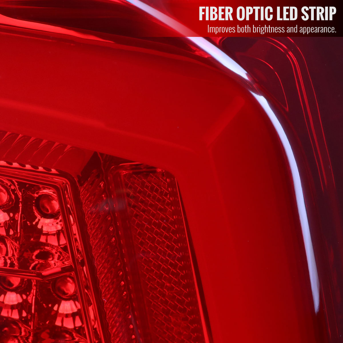 2016-2022 Toyota Tacoma LED Bar Tail Lights (Chrome Housing/Red Clear Lens)