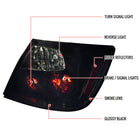 2004-2010 Scion tC Factory Style Tail Lights (Glossy Black Housing/Smoke Lens)