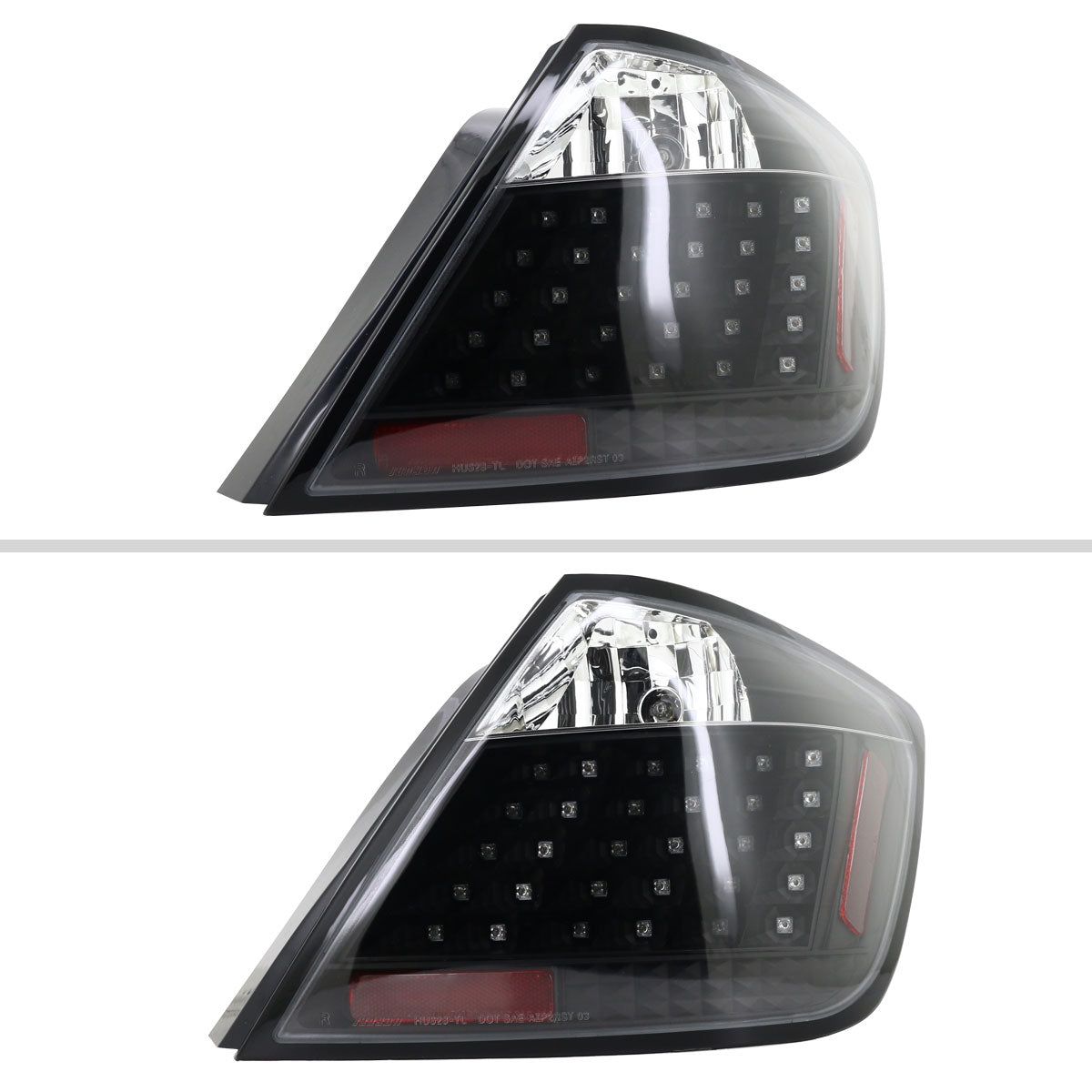 2004-2010 Scion tC V2 Style LED Tail Lights (Matte Black Housing/Clear Lens)