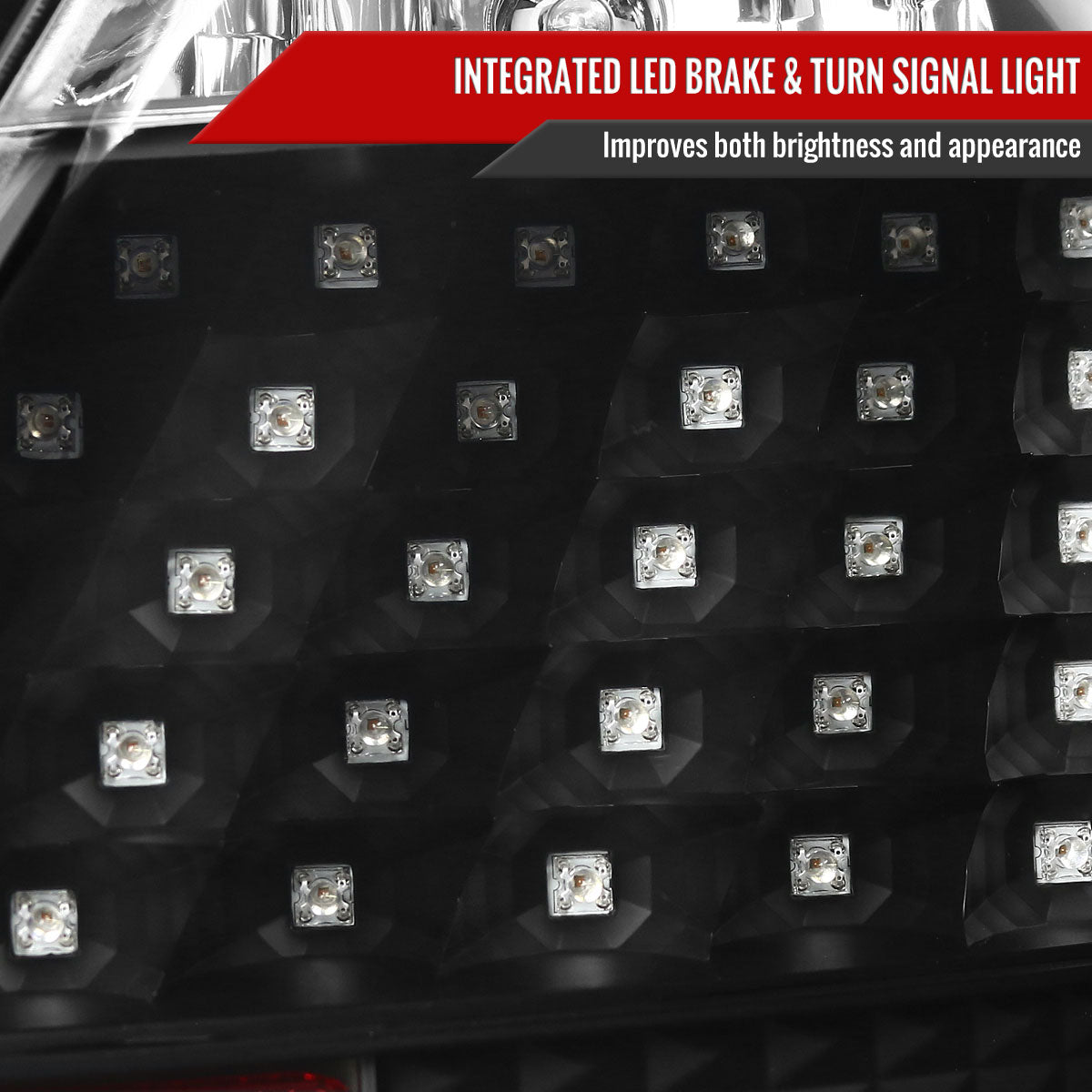 2004-2010 Scion tC V2 Style LED Tail Lights (Matte Black Housing/Clear Lens)
