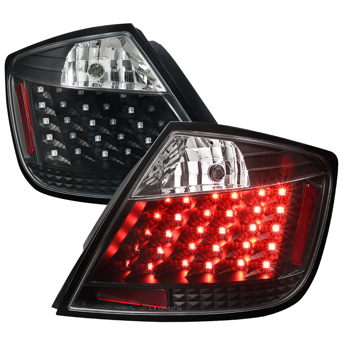 2004-2010 Scion tC V2 Style LED Tail Lights (Matte Black Housing/Clear Lens)